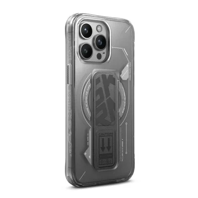 Skinarma Iphone 15 Pro (6.1&rdquo;) Helio Mag-Charge + Grip-Stand - Grey